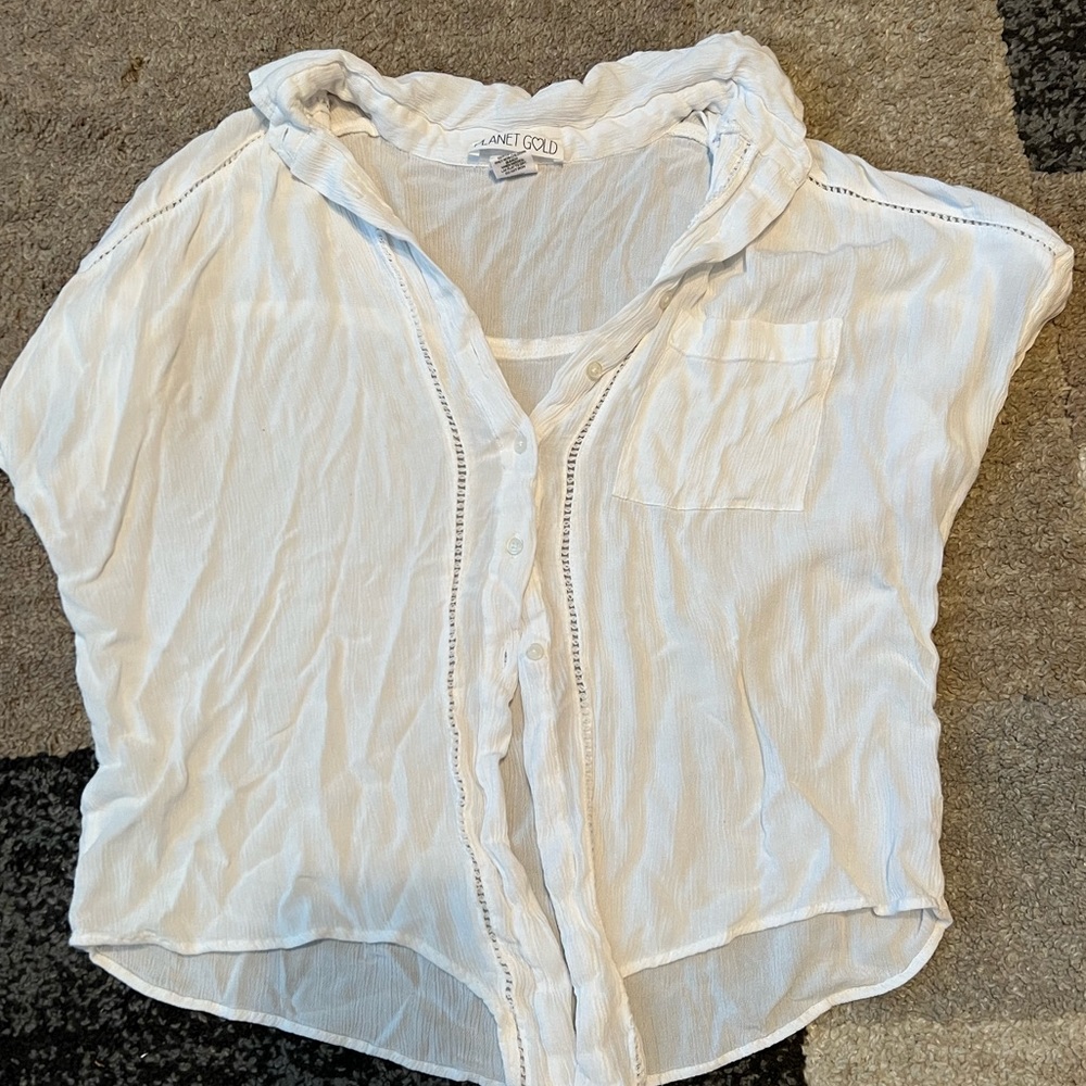 White beachy Crop top